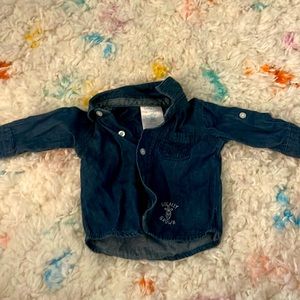 Newborn jean button up shirt